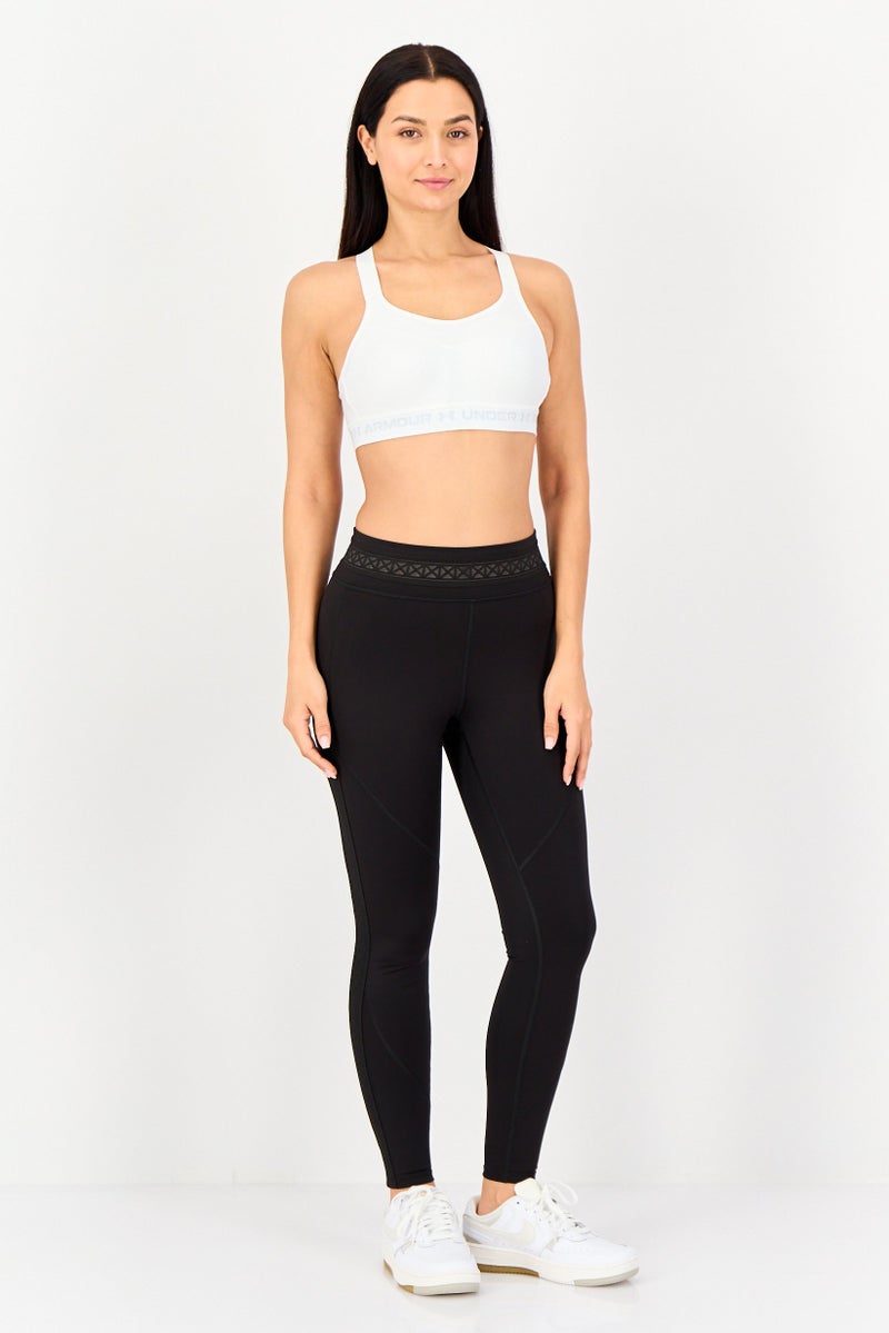 UNDER ARMOUR حمالة صدر رياضية للنساء مبطنة قليلاً، بيضاء - Image 3