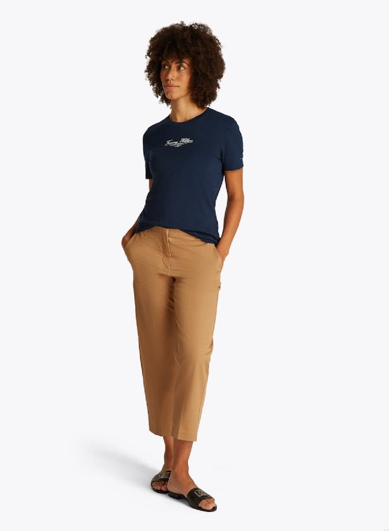 تومي هيلفيغر تيشيرت بشعار ورقبة دائرية - Image 2