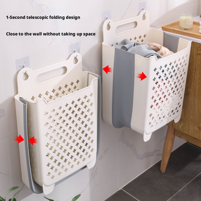 Wall-Mounted Foldable Laundry Basket - Image 2