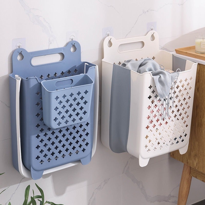 Wall-Mounted Foldable Laundry Basket - Image 1
