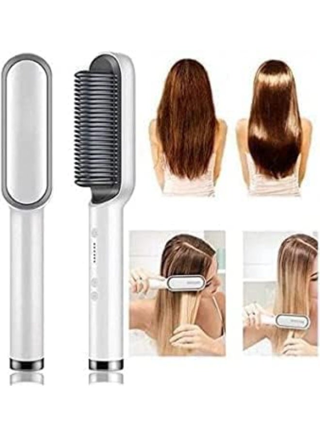 Lescolton Hair Straightener Comb for Women & Men – PTC Heating Brush with 5 Temperature Control, Electric Hair Styler - Image 1