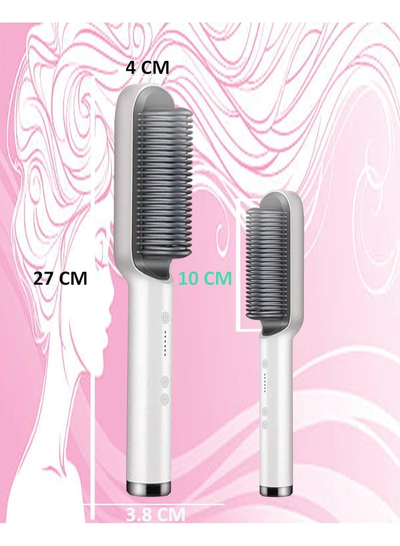 Lescolton Hair Straightener Comb for Women & Men – PTC Heating Brush with 5 Temperature Control, Electric Hair Styler - Image 3