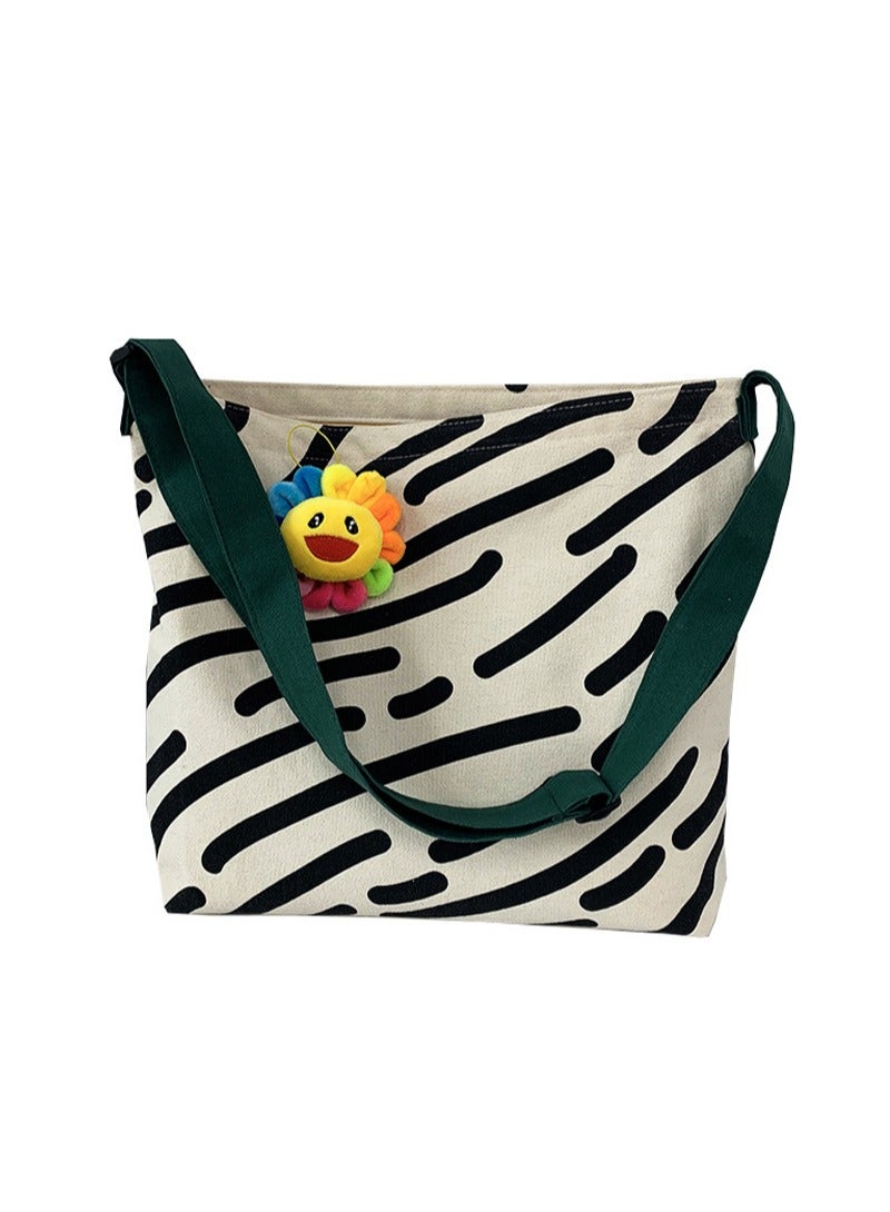 حقيبة كتف نسائية من القماش حقيبة يد للنساء ذات سعة كبيرة حقيبة دلو عصرية للسفر حقيبة كتف للنساء والفتيات وطلاب الجامعات - Image 1