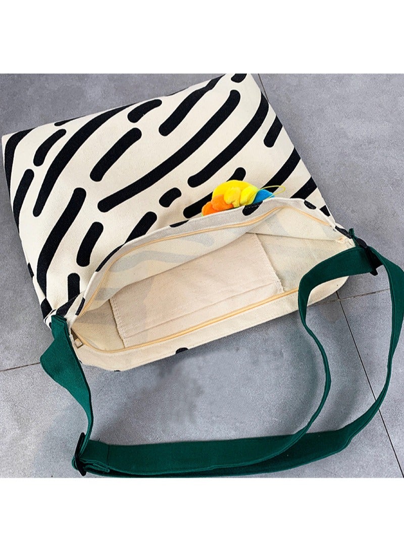 حقيبة كتف نسائية من القماش حقيبة يد للنساء ذات سعة كبيرة حقيبة دلو عصرية للسفر حقيبة كتف للنساء والفتيات وطلاب الجامعات - Image 4