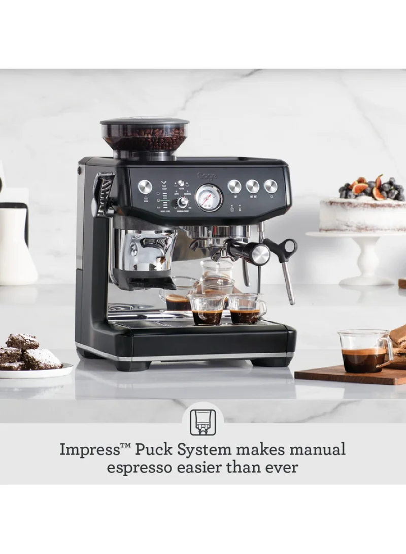 Sage The Barista Express Impress - Bean to Cup Coffee Machine with Grinder and Milk Frother, Black Truffle - UAE Version, 2 Year Warranty