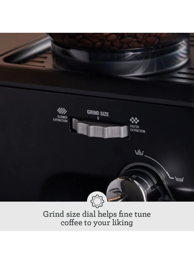 Sage The Barista Express Impress - Bean to Cup Coffee Machine with Grinder and Milk Frother, Black Truffle - UAE Version, 2 Year Manufacturer Warranty