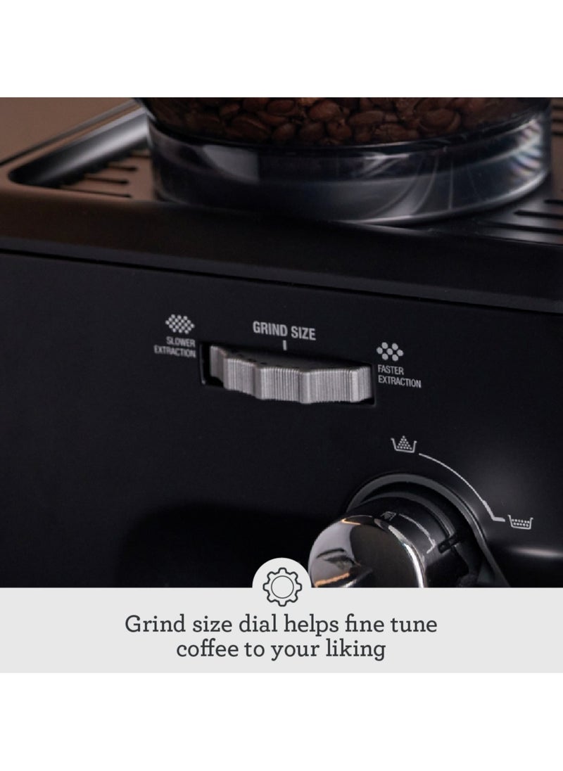 Sage - Barista Express Impress - Bean to Cup Coffee Machine with Grinder and Milk Frother, Black Truffle - UAE Version, 2 Year Warranty - Image 1