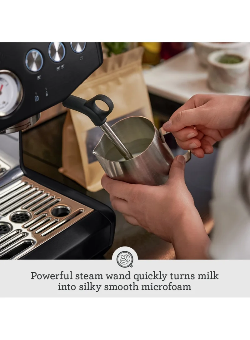 Sage The Barista Express Impress - Bean to Cup Coffee Machine with Grinder and Milk Frother, Black Truffle - UAE Version, 2 Year Manufacturer Warranty