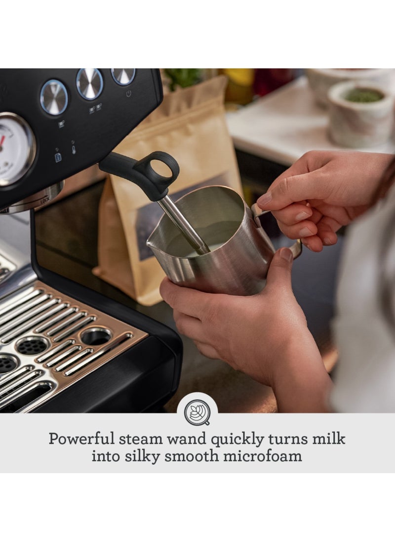 Sage - Barista Express Impress - Bean to Cup Coffee Machine with Grinder and Milk Frother, Black Truffle - UAE Version, 2 Year Warranty - Image 1