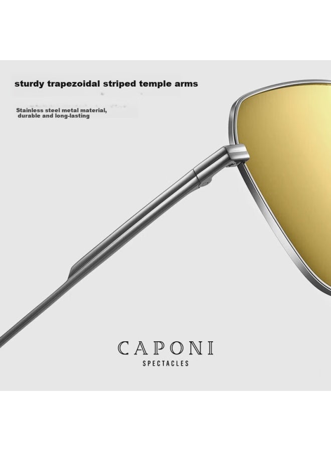 Caponi Photochromic Polarized Sungl For Men, Driving Gl, Day And Night Use, Uv Protection, Fashionable - Image 4