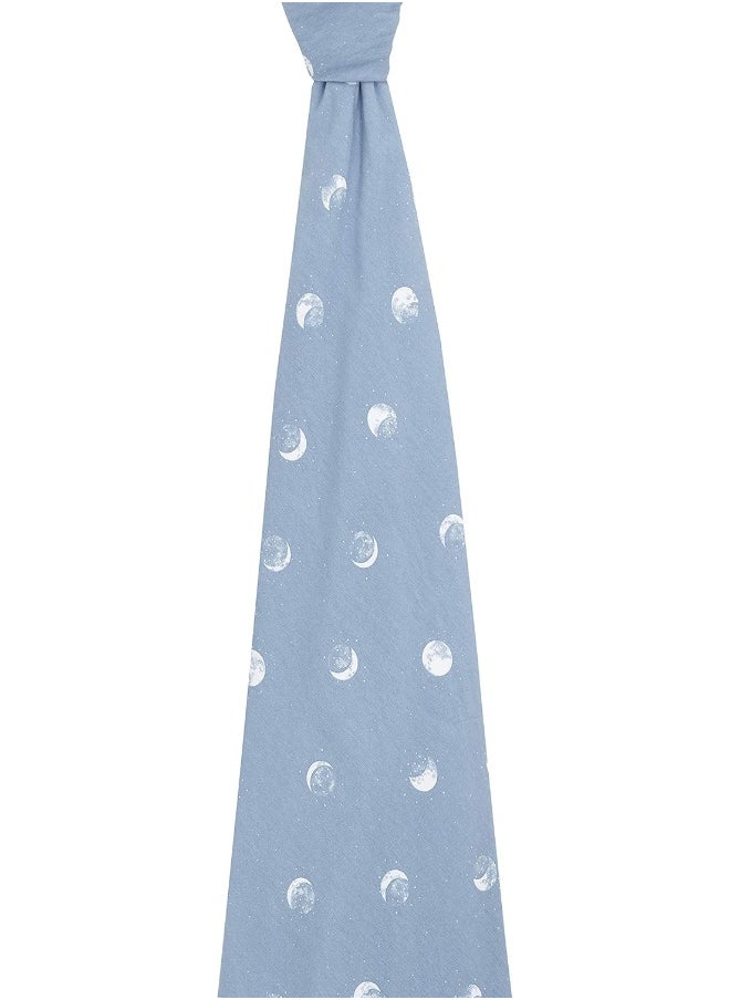 aden + anais aden + anais Comfort Knit Baby Swaddle Blanket for Newborn Girl and Boy, Super Soft Cotton with Spandex, Versatile Stroller Cover, Burp Cloth, Nursing Shield, 47 x 47 Inch, Blue Moon  - Image 4