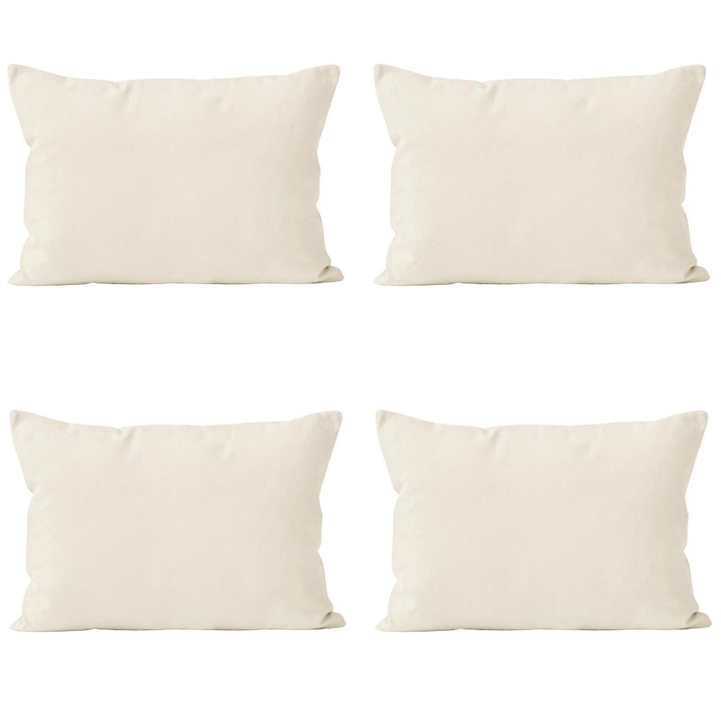 Encasa XO Encasa XO Throw Pillow Covers Only No Insert 18x18  Sublimation Blank White 24 Pc Pack with Invisible Zipper Polyester Twill Cushion Cases for DIY Printing  Painting 