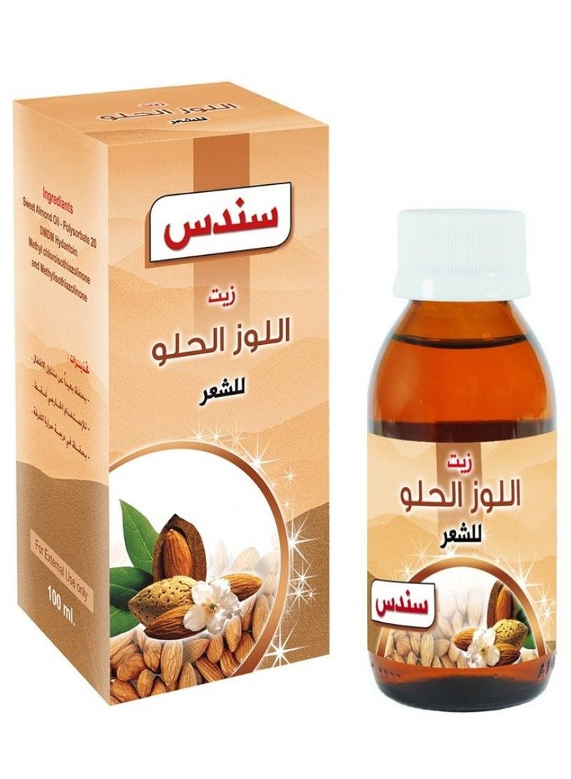 سندس زيت اللوز الحلو للشعر من سندس 100 مل - Image 1