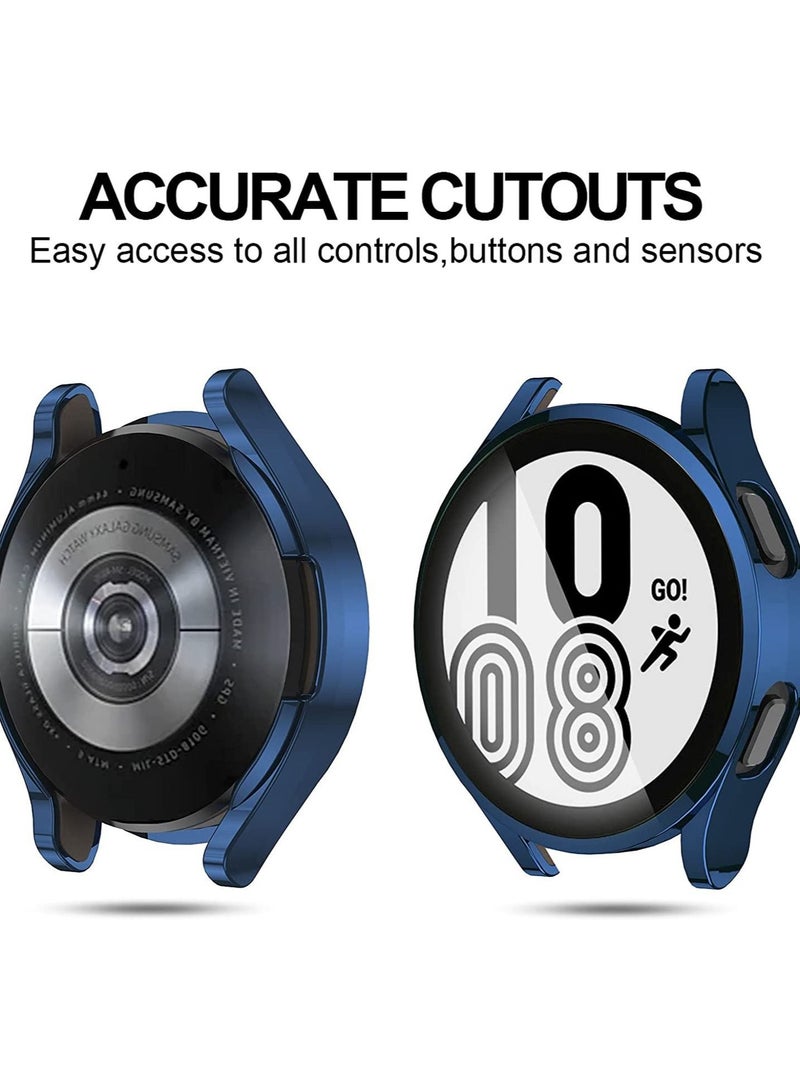 Captaintech Case for Galaxy Watch 4 44mm with Screen Protector 3 Pack Soft TPU Slim Fit Full Ultra Thin Scratch Resistant Bumper Simplicity Protective Cover Samsung 44mm Accessories - Image 2
