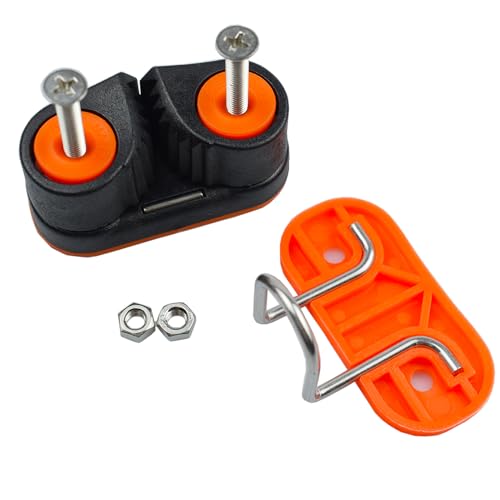 RANDDER Cam Cleats with Wire Flaired Leading Ring, Nylon Cammatic Cleats for Rope 3mm-15mm, Marine Boat Kayak Equipment Fast Entry (Orange, One Size(Pack of 2)) - Image 4