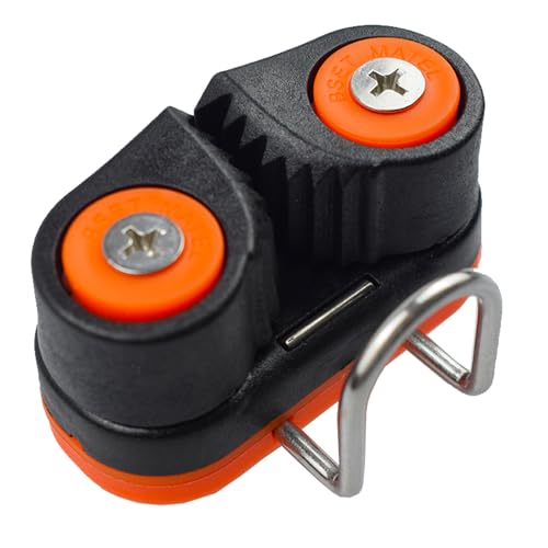 RANDDER Cam Cleats with Wire Flaired Leading Ring, Nylon Cammatic Cleats for Rope 3mm-15mm, Marine Boat Kayak Equipment Fast Entry (Orange, One Size(Pack of 2)) - Image 3