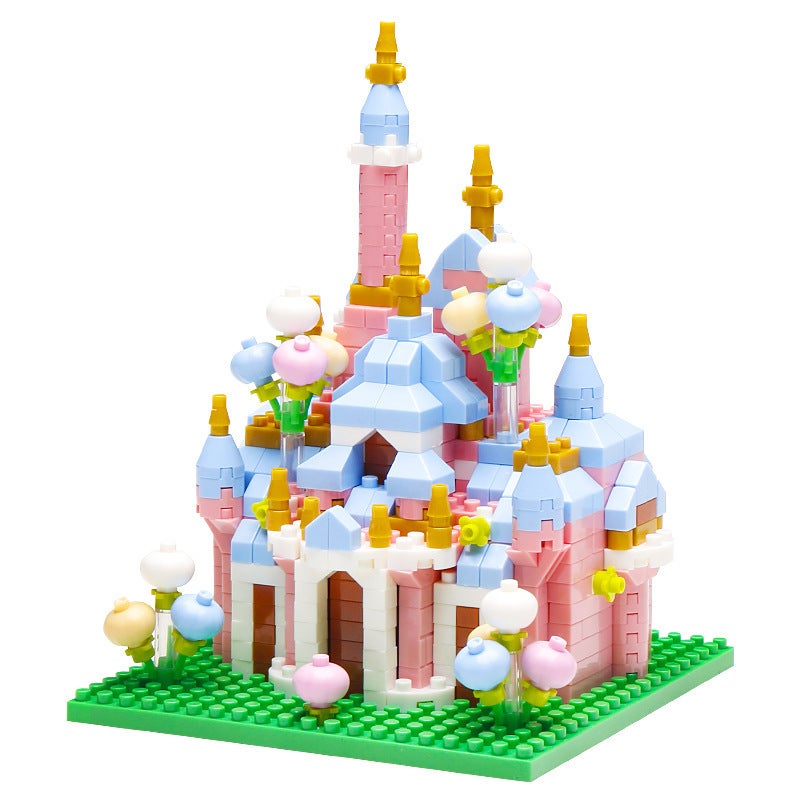 United Creative 631-635 Guofeng Spring, Summer, Four Seasons Building Cabin Diamond Granules Assembled Building Blocks Ornaments - Image 1