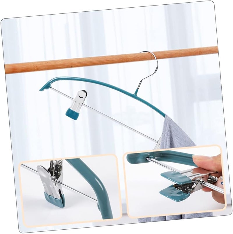 حافظة الملابس نصف الدائرية الموفرة للمساحة والمقاومة للانزلاق، 5 قطع من البلاستيك المتين للملابس - Image 5