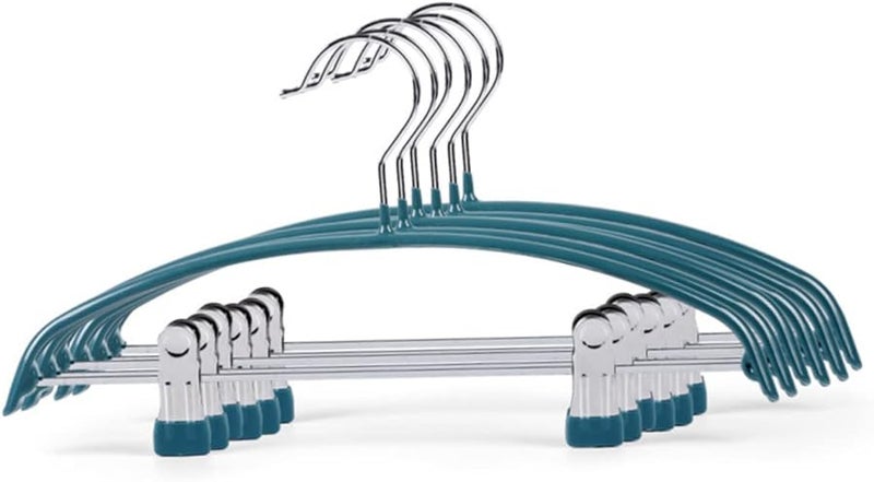 حافظة الملابس نصف الدائرية الموفرة للمساحة والمقاومة للانزلاق، 5 قطع من البلاستيك المتين للملابس - Image 3