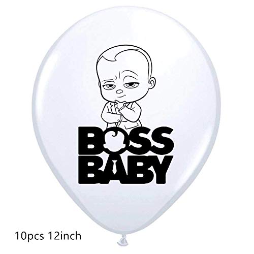 HK balloons Rubber Pack Of 30 Boss Baby Themed Birthday Decoration Balloons -Boss Baby Birthday Decorations Items For Blue And White Themed Birthday Decorations Balloons - Image 2