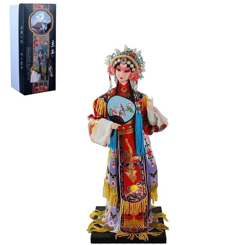 NW 12 Inch Chinese Traditional Handicraft Silk Figurine Collectible Chinese Ancient Character Ornaments for Home Decoration (1801) - Image 1