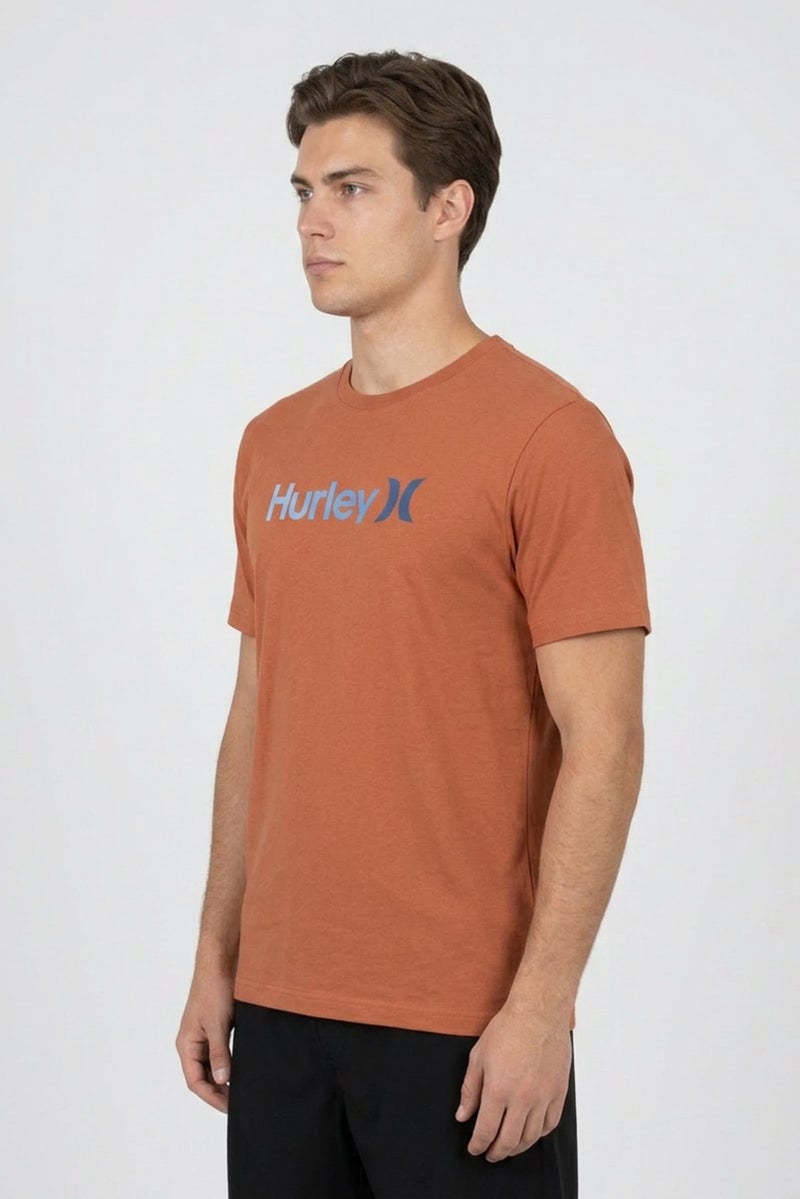 Hurley Men Sportswear Fit Short Sleeve Outdoor T-Shirt, Rust - Image 3