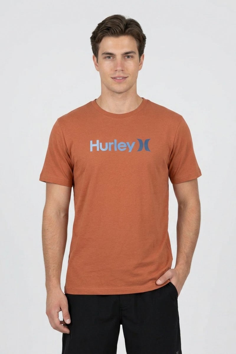 Hurley Men Sportswear Fit Short Sleeve Outdoor T-Shirt, Rust - Image 1