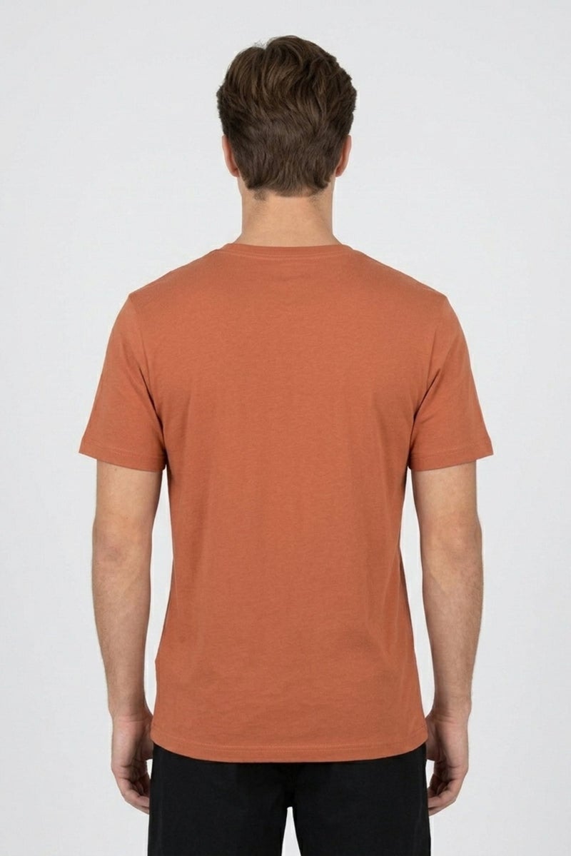 Hurley Men Sportswear Fit Short Sleeve Outdoor T-Shirt, Rust - Image 4