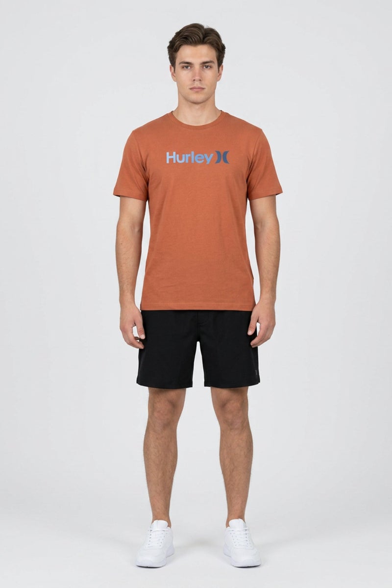 Hurley Men Sportswear Fit Short Sleeve Outdoor T-Shirt, Rust - Image 2