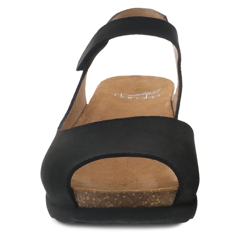 Dansko Marcy Slip-On Wedge Sandal for Women - Comfortable Wedge Shoes with Arch Support -Adjustable Hook & Loop Strap - Lightweight Rubber Outsole Black Sandals 8.5-9 M US - Image 4