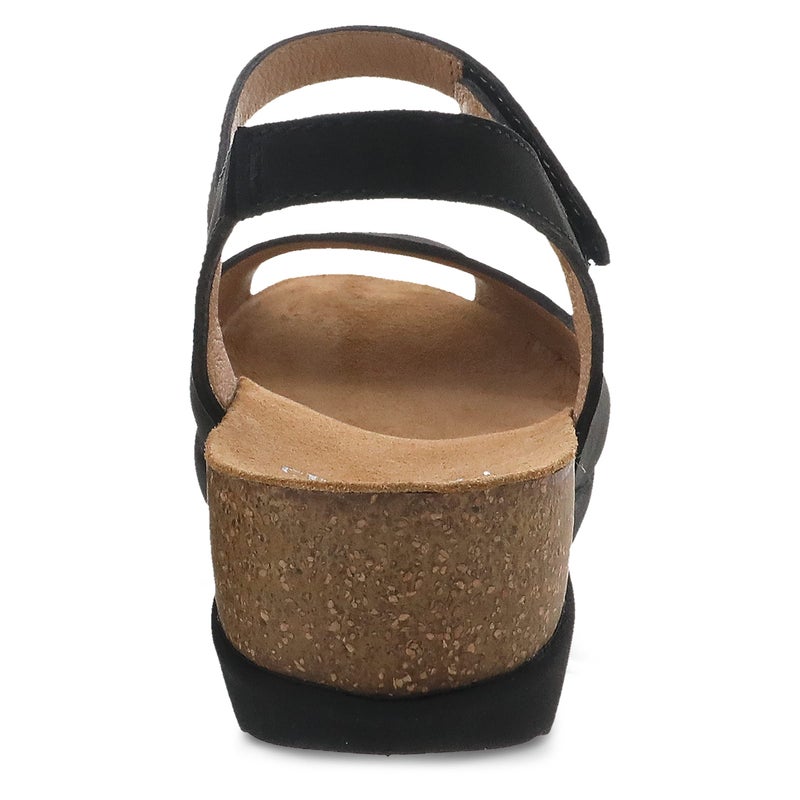 Dansko Marcy Slip-On Wedge Sandal for Women - Comfortable Wedge Shoes with Arch Support -Adjustable Hook & Loop Strap - Lightweight Rubber Outsole Black Sandals 8.5-9 M US - Image 5