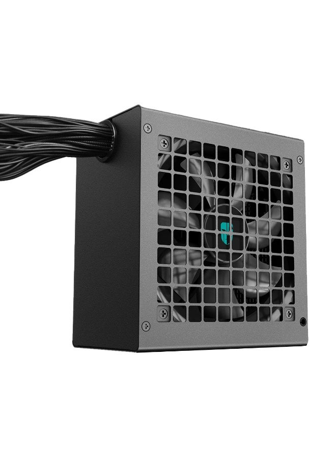 ديب كول مزود طاقة PF700X، 700 واط، معتمد من البرونز 80 Plus، ATX، معامل تحويل طاقة نشط، تحويل تيار مستمر إلى تيار مستمر، غير معياري، مروحة صامتة 120 مم، كابلات سوداء مسطحة، وحدة إمداد طاقة موثوقة لأجهزة الكمبيوتر المكتبية ومحطات العمل، أسود | R-PF700X-HD0B-JGUK - Image 3