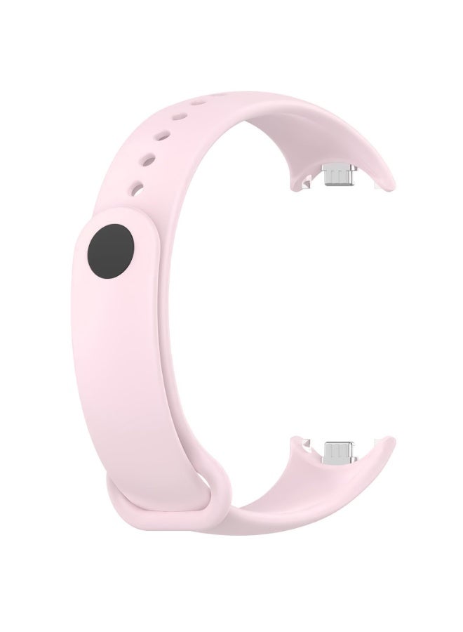 سوار متوافق مع سوار Xiaomi Mi Band 9 / Xiaomi Mi Band 8، حزام بديل من السيليكون الصديق للبشرة، أساور رياضية قابلة للتعديل للنساء والرجال (وردي) - Image 3