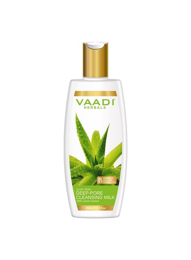 VAADI HERBALS Aloe Vera Deep Pore Cleansing Milk 350Ml  - Image 2
