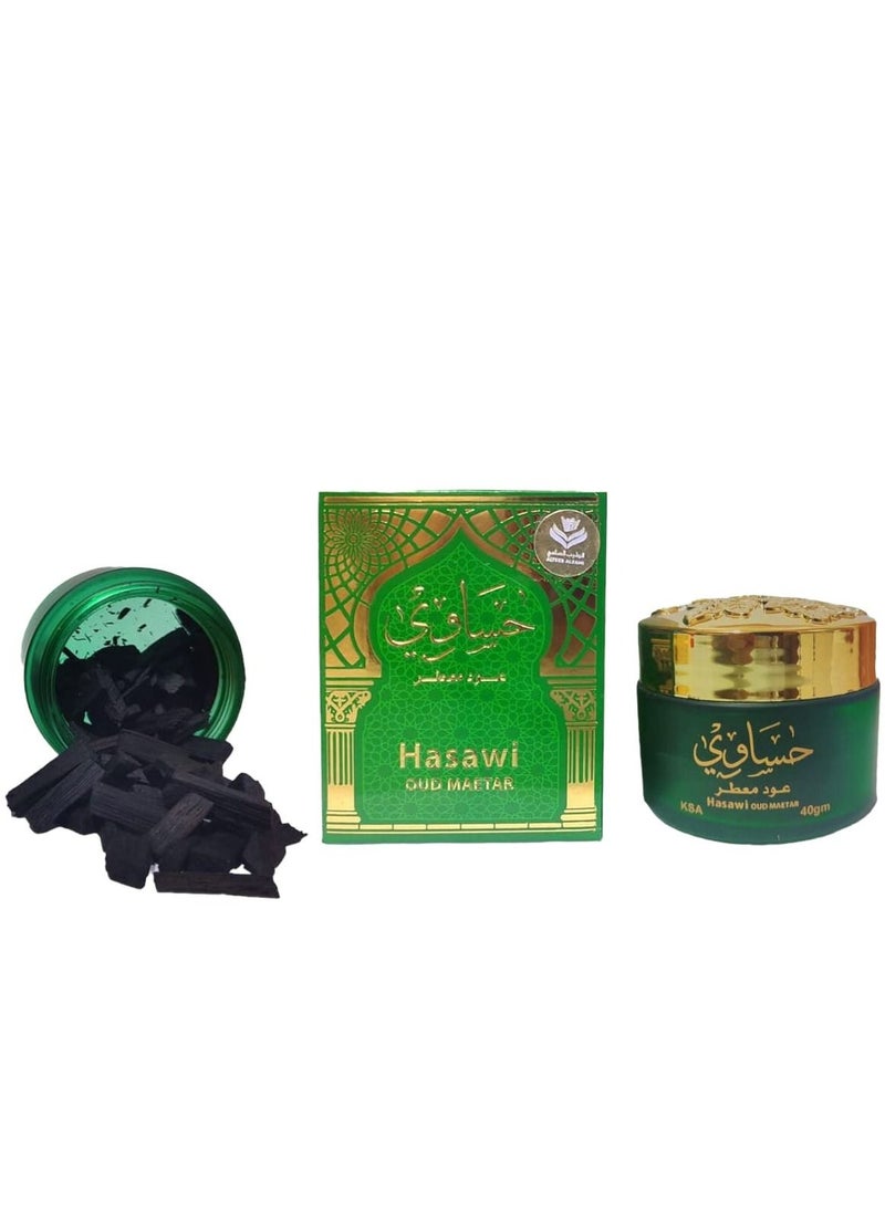 Bukhoor Hasawi Oud Maetar 40 gm  - Image 2