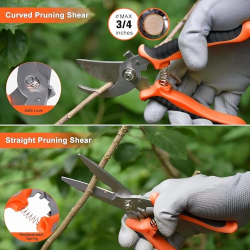 HASTHIP® 10Pcs Gardening Tools Set - Heavy Duty Stainless Steel - Gardening Tools Kit for Home Garden - Plant Cutter for Home Garden - Manual Planting Tools with Tool Bag - Suitable for Patio & Lawn - Image 5