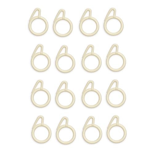 ProKart Premium Plastic Curtain Ring Hook for Doors Windows Bathroom Curtains 1.25 inch Ring Suitable for 1 inch Rod (Off White, 25) - Image 1