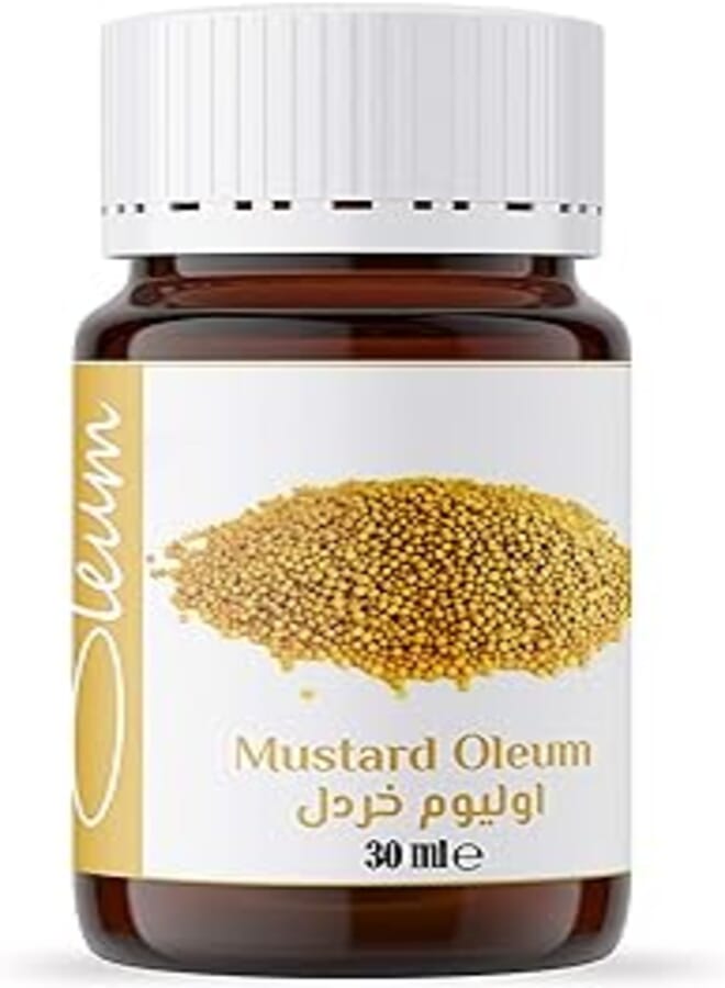 Oleum Oleum Mustard Oil 30 ml- 100% Pure for Cosmetics and Aromatherapy - Stone-Milled, Unrefined, and Natural - Soothing, and Revitalizing 