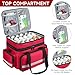 Jaffzora Large Pill Bottle Organizer Double Layers Medicine Storage Bag with Lockable Zippers and Shoulder StrapMedication Travel Bag for Prescription Bottles Vitamins Medical Supplies Red Bag Only - Image 4