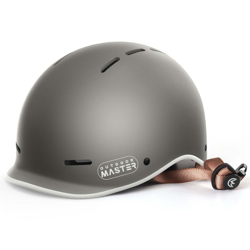 OutdoorMaster Bike Helmet for AdultsAdjustable Cycling Helmet for Men Women Safety Certified for Bicycle Skateboard Road Bike Skating Roller Commuting Helmet Slate GreyM - Image 2