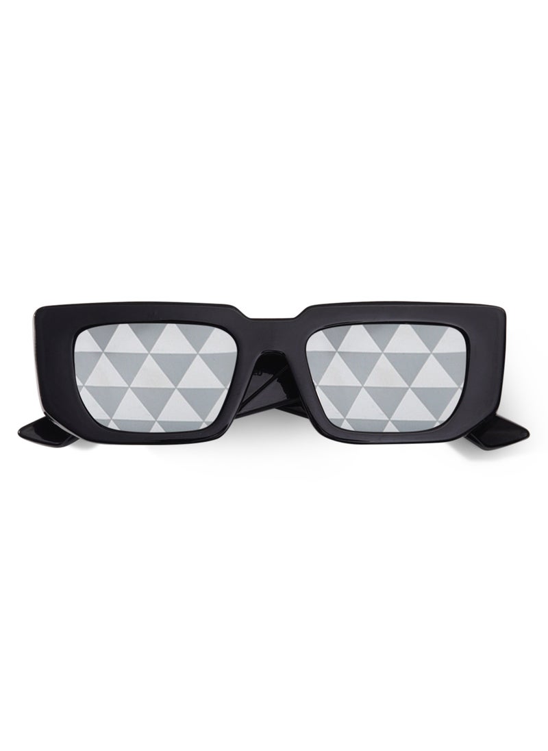 Woggles Stealth Black Rectangle Sunglasses  - Image 2