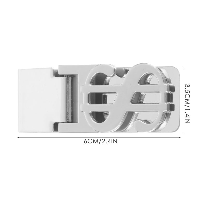1pcs Metal Sign Shape Banknote Clips Mini Stainless Steel Money Wallet Clips Money Folder Credit Holder - Image 4
