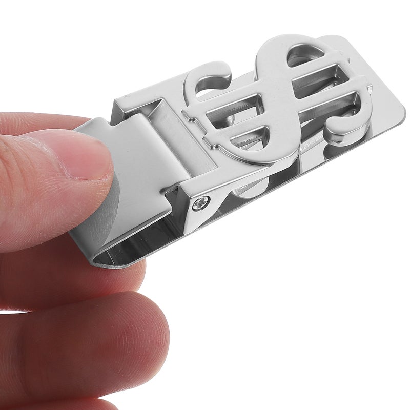 1pcs Metal Sign Shape Banknote Clips Mini Stainless Steel Money Wallet Clips Money Folder Credit Holder - Image 3