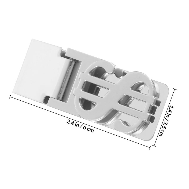 1pcs Metal Sign Shape Banknote Clips Mini Stainless Steel Money Wallet Clips Money Folder Credit Holder - Image 2
