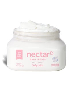 Nectar Bath Treats Shea Body Butter Lavender Body Cream For Moisturizing Dry Skin Vegan Skin Cream For Women 8 Oz. (Lavender)  - Image 2