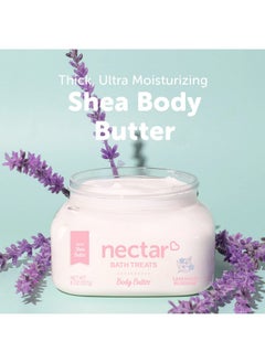 Nectar Bath Treats Shea Body Butter Lavender Body Cream For Moisturizing Dry Skin Vegan Skin Cream For Women 8 Oz. (Lavender)  - Image 3