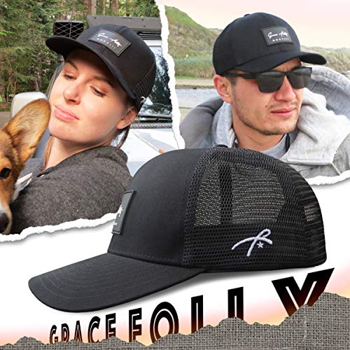 Grace Folly Trucker Hat for Men or Women- Many Cool Designs (Signature Black) - Image 3