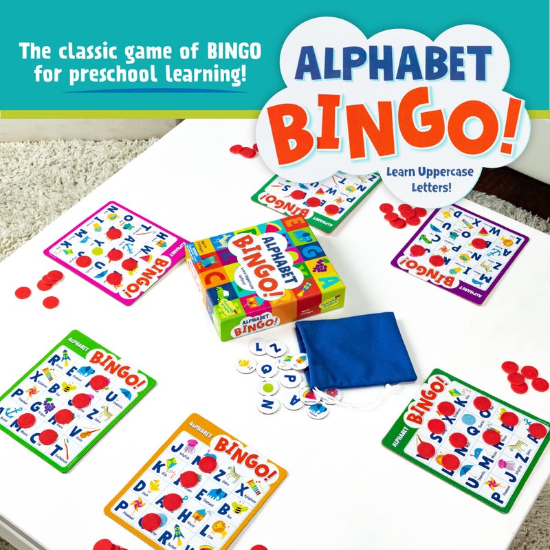 Peaceable Kingdom Alphabet Bingo! Letter Learning Educational Board Game for 2 to 6 Kids Ages 4+ - Image 2