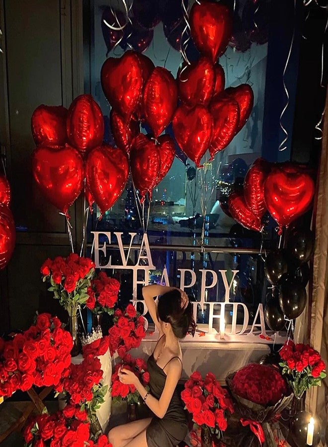 Jangostor 60 PCS Heart Shape Foil Balloons, 10 Inch Red Heart Foil Balloons Mylar Heart Shaped Balloons Heart Balloons Aluminum Foil Balloons for Valentine Day Birthday Engagement Wedding Party - Image 4