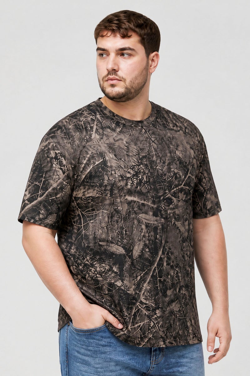 GOOD FOR NOTHING Men Crew Neck Short Sleeve Brand Logo T-Shirt, Multicolor - Image 3